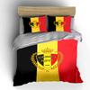 Set Biancheria da Letto a Tema Bandiera del Belgio Copripiumone Federe (1 * Copripiumino 2 * Federe, senza piumino)
