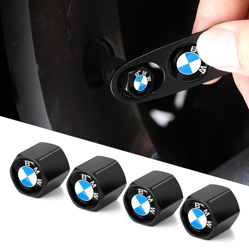 Car Tire Valve Cover With Keychain car Modified Accessories For BMW E60 E46 E39 E38 E90 E36 F30 E30 E31 E34 F10 F20 E87 E92 E91 E53 E70 X1 X5 X3 X6