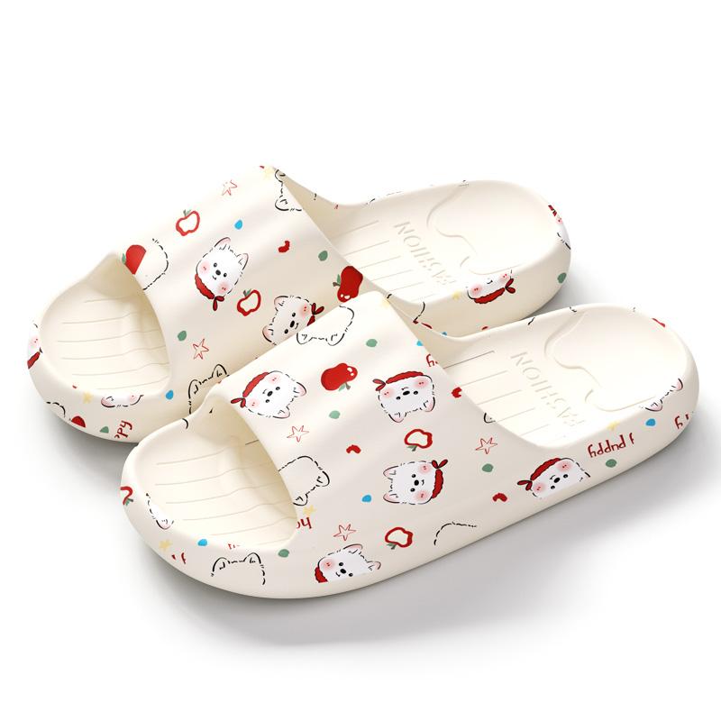 

Summer Women Home Slippers Flat Cute Slippers Comfortable Non-slip Women Slippers 36-37 белый