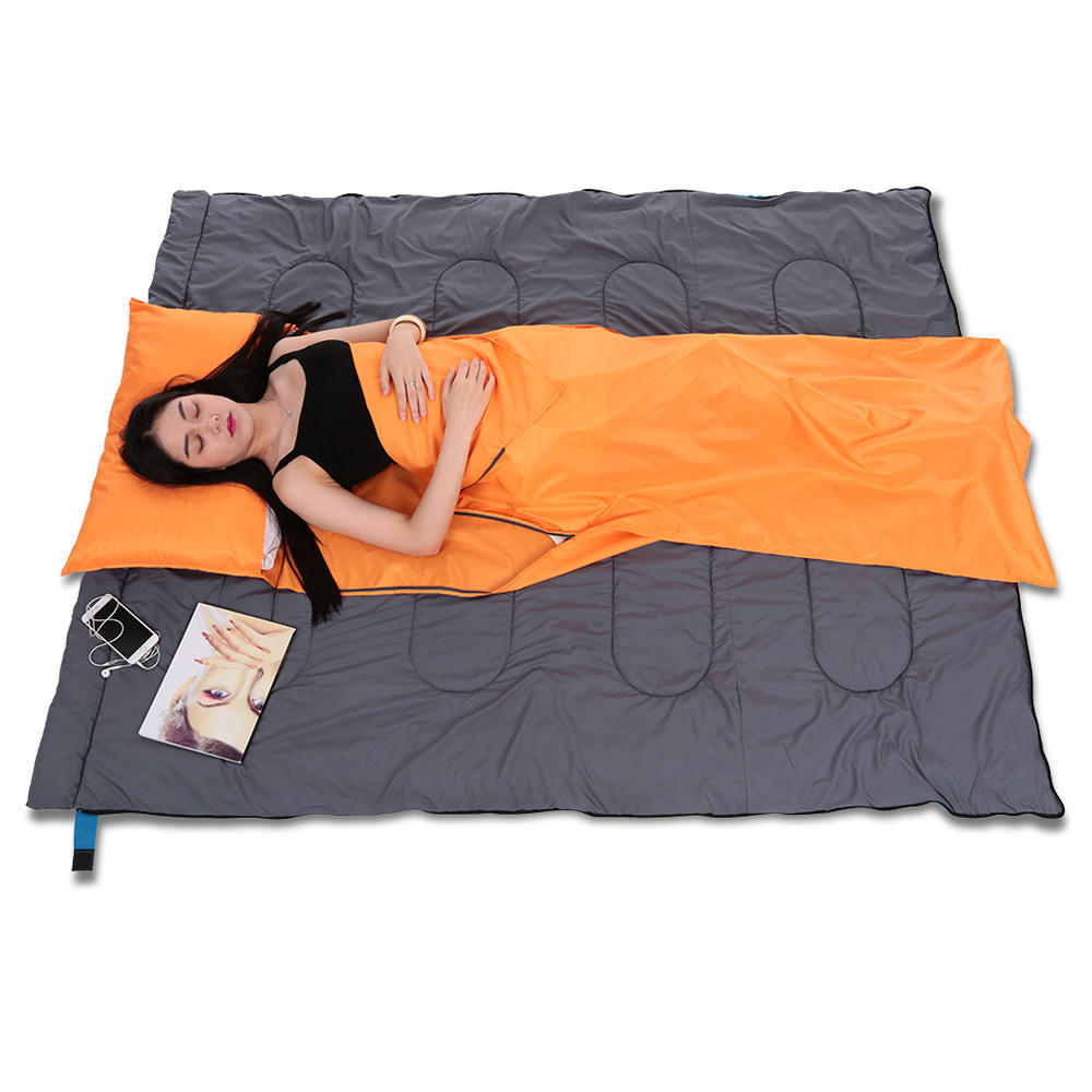 Redcamp Fleece slaapzakvoering voor volwassenen, geschikt voor warm of koud weer, 190 cm lang, volledige rits, campingdeken voor binnen en buiten, inclusief zak, grijs Redcamp Fleece slaapzakvoering voor volwassenen, geschikt voor warm of koud weer, 190 cm lang, volledige rits, campingdeken voor binnen en buiten, inclusief zak, grijs