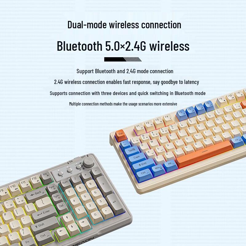 V98 Dual-Mode Wireless Keyboard Mouse Combo