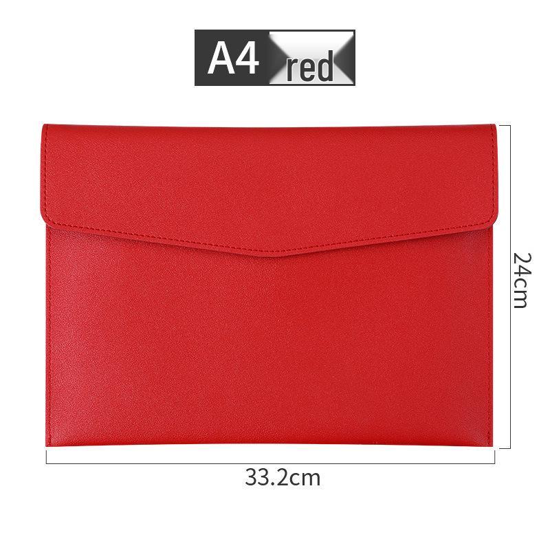 A4 Leather Magnetic File Bag with Custom Logo Options - Business Document Envelope Design in Multiple Specifications