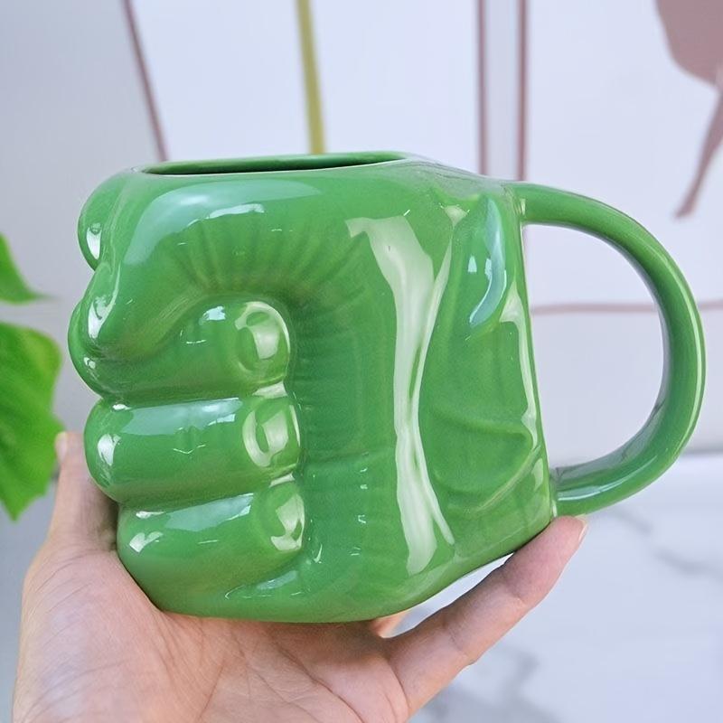 Marvel Hulk Keramische Mok, Grote Capaciteit Koffie , Theekop met Groen Vuist Ontwerp, Perfect voor Kerstmis , Halloween Decoratie