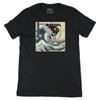 Gundam Deathscythe In the Great Wave Off Kanagawa Anime Graphic Art Novelty Tee