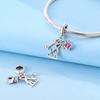 Authentic Charm Bead Charms copper Puppy Paw Print Bone Pendants Compatible With Charm Bead Charms Plata Bracelets for Women Jewellery Making Diy Fine