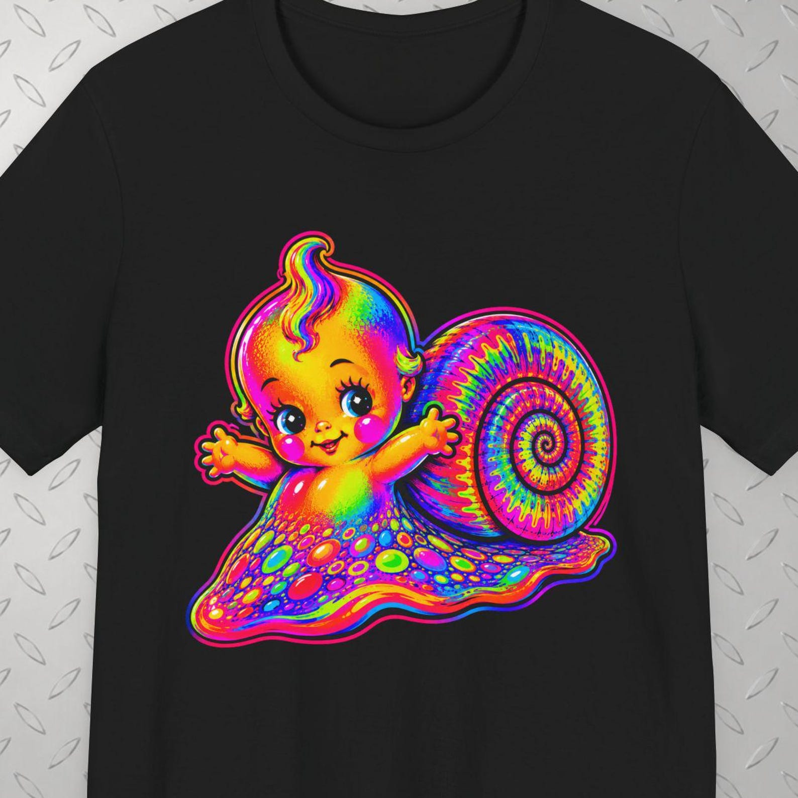 Kewpie Snail Shirt Psychedelic Baby Vintage Tee Retro Cartoon Shirt Trippy Art Festival Goth Gift For Kewpie Collectors S