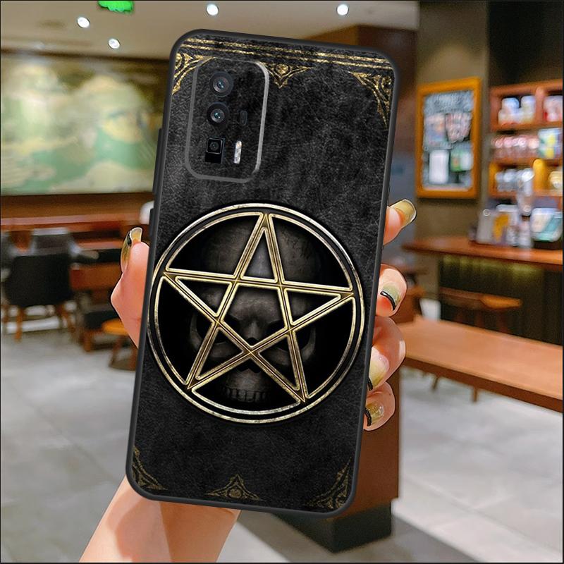 Gothic Satanic Pentagram Case For Xiaomi 15 14 Ultra 13 11T 12T 13T 14T Pro POCO X7 Pro X3 X5 X6 M6 F5 F6 Pro Cover