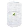 Large Metal Bird Cage with Perches, Food Bowls, Swing, for Budgies, Parakeets, White