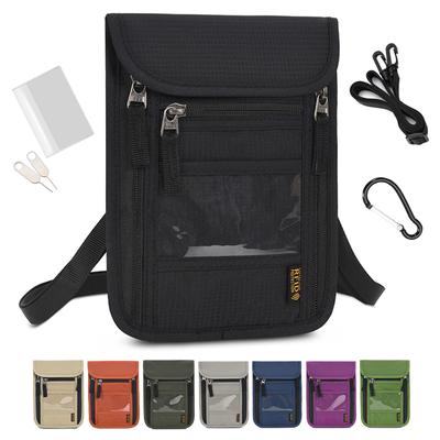 Passport Hanging Around the Security Large Overseas Passport Security Passport Convenient Travel Black [GOKEI] Case, Neck, Anti-Skimming, Pouch,