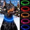 LED-Licht Halsband für Hunde, Leuchtendes Anti-Verlust-Halsband, USB-aufladbare Hundekette, Verstellbares Halsband, Haustier-Sicherheitszubehör