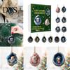 Christmas Advent Calendar Geode Animal 2025 2D Acrylic Forest Animals Tree Hanging Charms Xmas Ornaments 12 Days Countdown for Holiday Decor Gifts