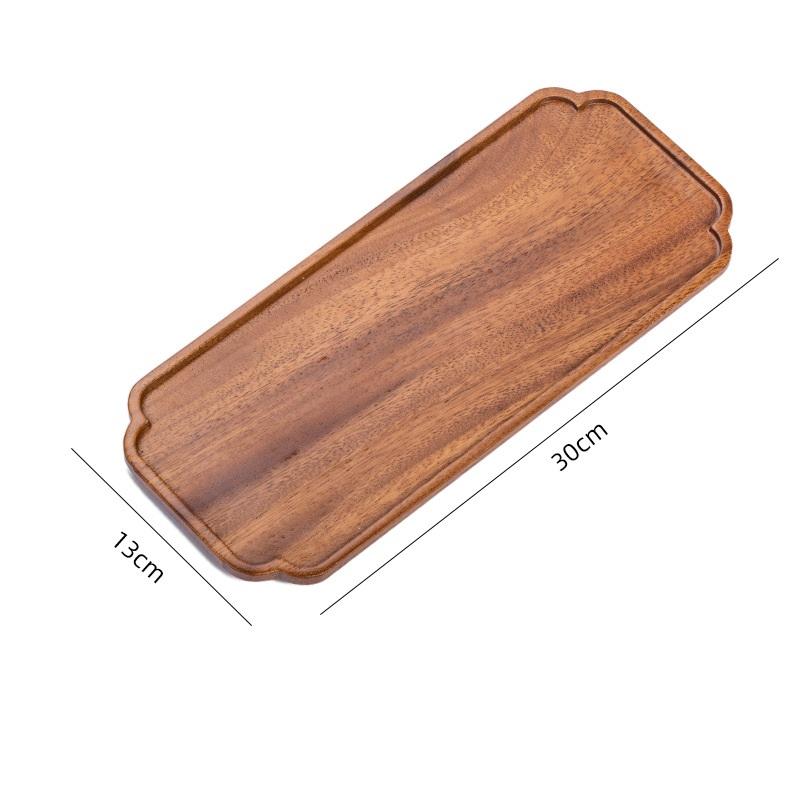 

HeMu-Japanese Walnut Cloud Plate, Square Tray, Wooden Fruit Plate, Snack Fruit Plate in the Living Room and Dining Room