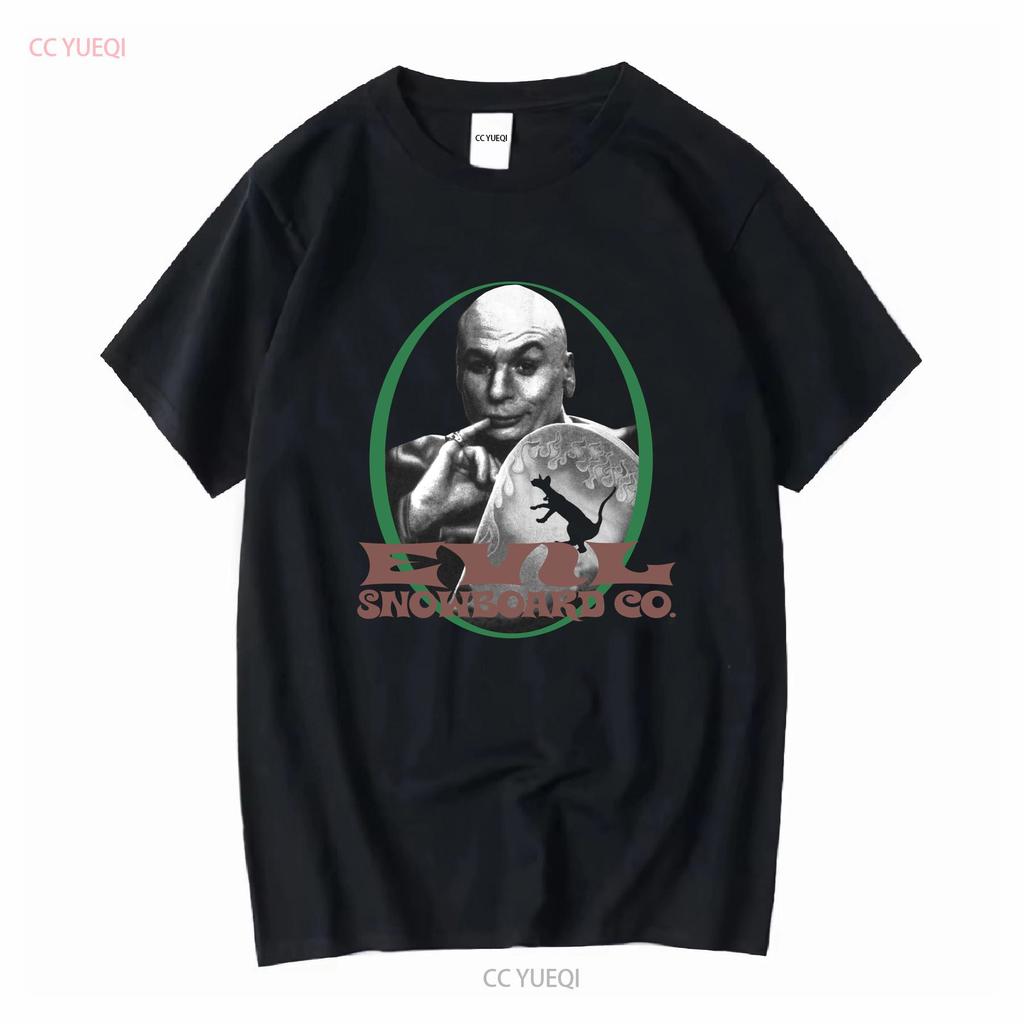 Vintage 98er Austin Powers Film T-Shirt Schwarz Dr. Böse Snowboard vintage Gewaschen Leicht Bequemes Oberteil Für Den Alltag