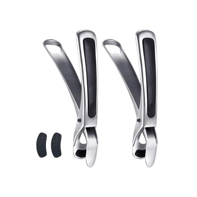 

2pcs Premium Stainless Steel Serving Tongs AntiSlip Grip Ideal for Hot Dishes Cold Salads and Easy Cleaning in Cooking 1
