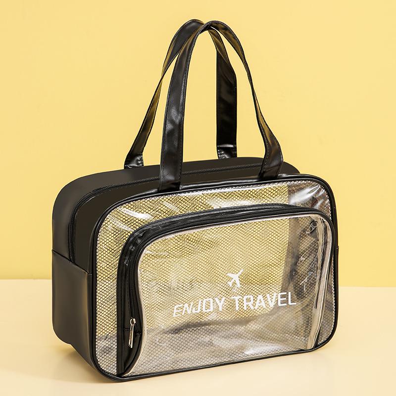 Waterproof Fitness Travel Bag - Large Capacity, Wet/Dry Separation, Thickened Transparent Portable Handbag