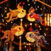 1 Set DIY Craft Fish Lantern DIY Kit Handheld Craft Material Pack  Mid-autumn Festival Celebration