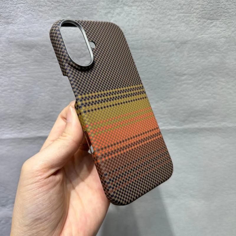 Slim Frameless Carbon Fiber Texture Magnetic Case for IPhone 18 Pro Max 17 Air for MagSafe Charger Shockproof Protective Case