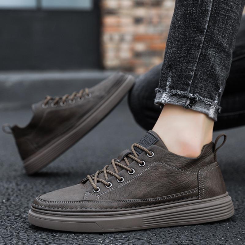Brand Leather Casual Shoes 2025 New Fashion Black Comfortable Waterproof Loafers Moccasins Business Work Shoes Drive Footwear