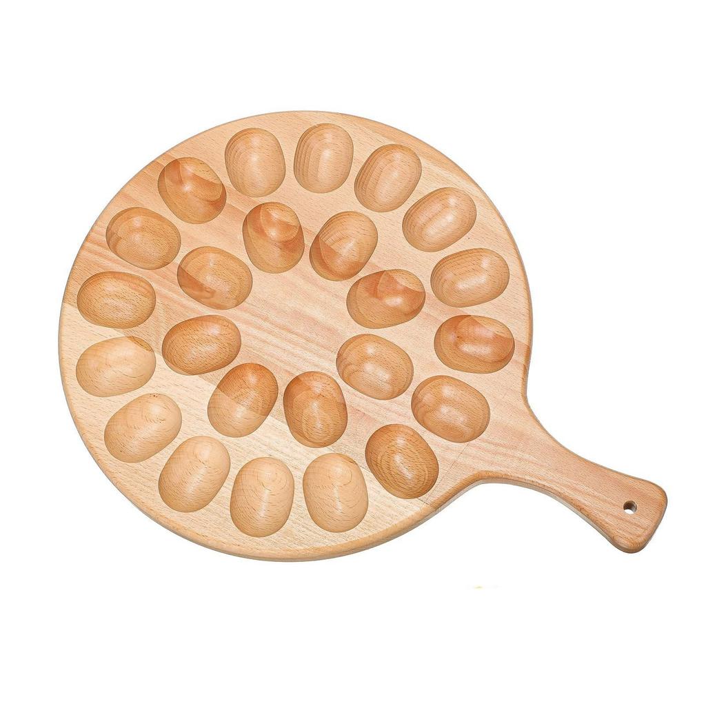 Wood Deviled Egg Tray Wooden Tray Creative Divided Egg Holder Egg Tray