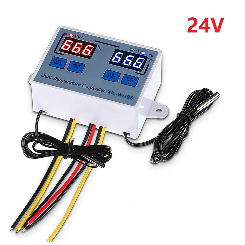 

XK-W1088 Electronic Dual Control Thermostat with Dual Screen Display for Precise Temperature Regulation in Various Environments