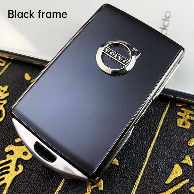 Drvfj6 First Layer Cowhide Car Key Cover for Volvo XC40 XC60 XC90 S60 S90 Keycase Key Shell Protector Buckle Bag Replacement