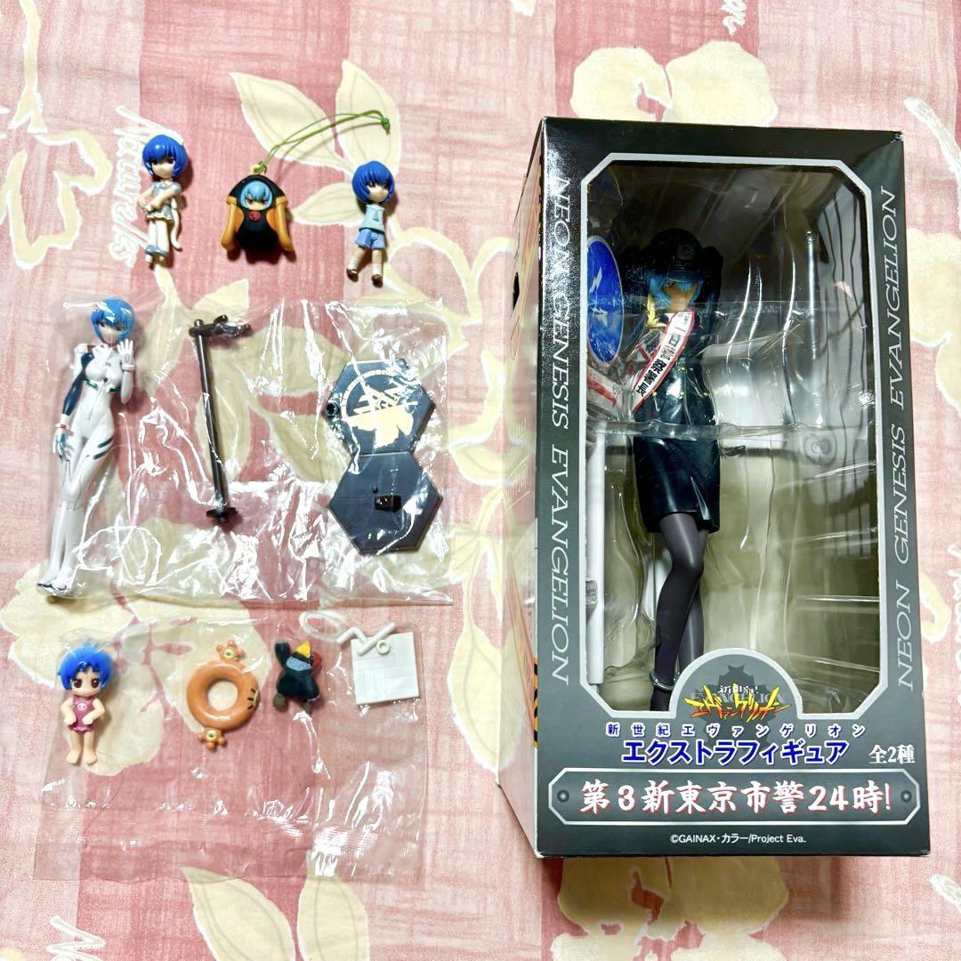 

[USED] Evangelion Ayanami Rei 6-piece One-Day Police Chief Figure Petit Eva Limited Rare Item