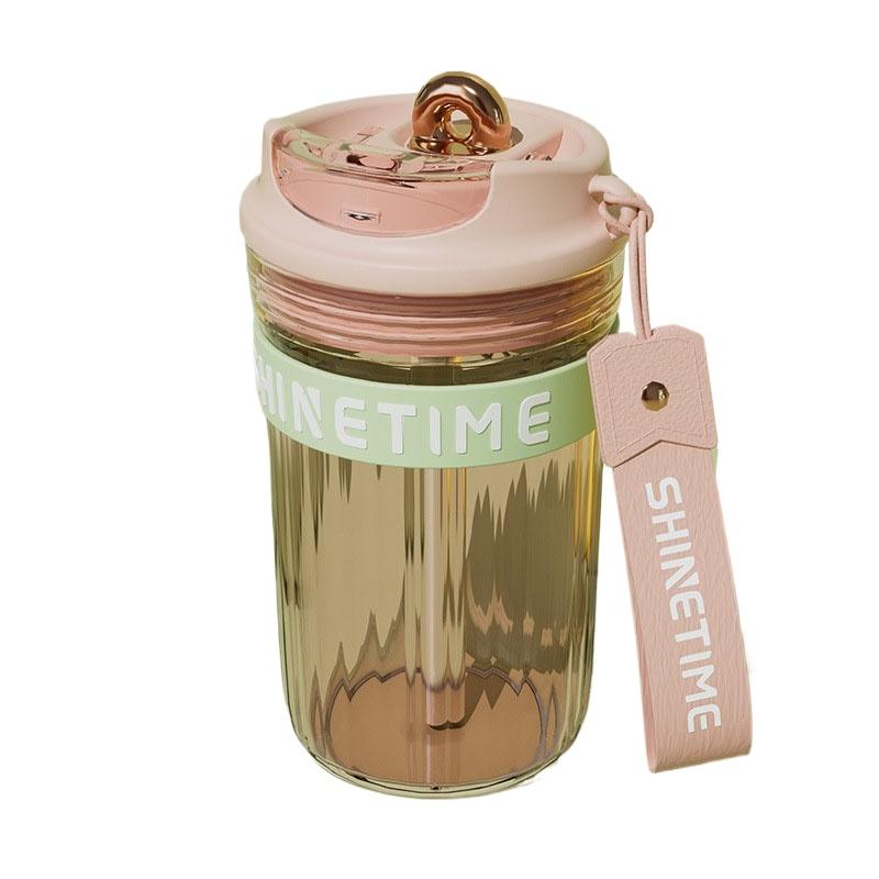 

2026 New Summer Large-capacity Cup High Value Portable Accompanying Double Drinking Straw Coffee Cup Water Jug