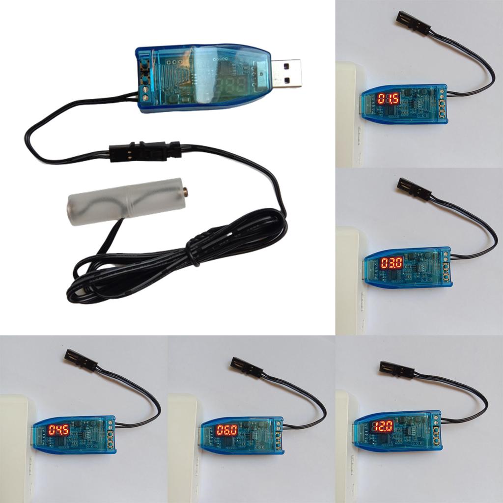 Universelles 1 m langes USB-auf-1,5 V 3 V 4,5 V 6 V 12 V 24 V AM3/AA/LR6-Dummy-Batterie-Stromkabel für Radio, LED-Licht, Ventilator, Spielzeug, Tastatur