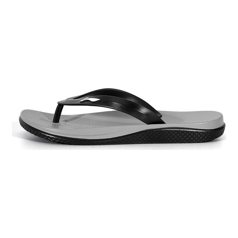 Li Ning Slip Resistant Abrasion Resistant Flip Flops Men's Black Gray LNXV955-1