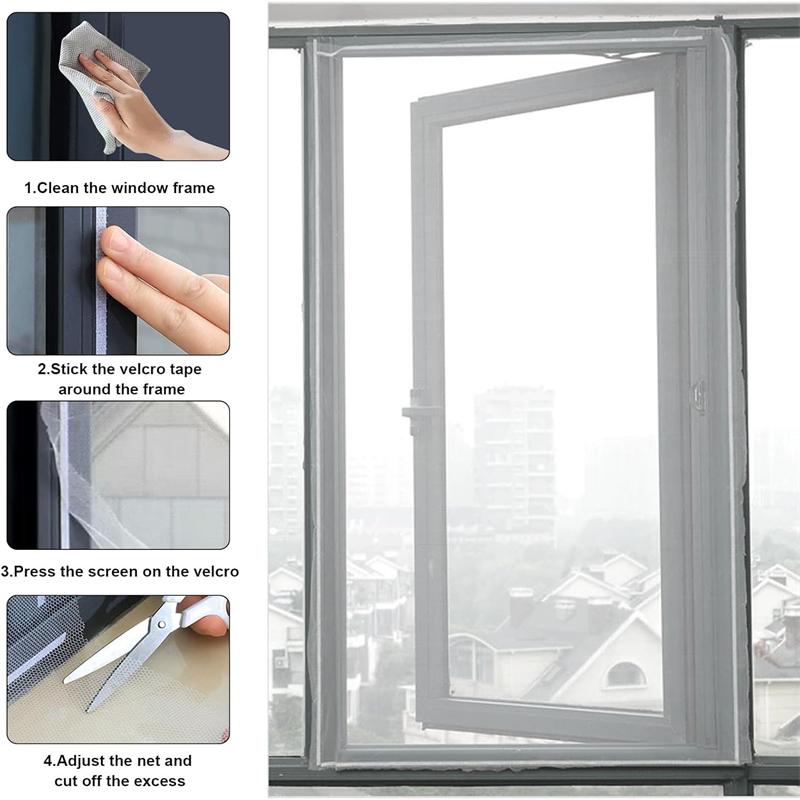 1Pc/3Pcs Large White Window Insect Screen Mesh Net Fly Mosquito Bug Netting Moth Cover