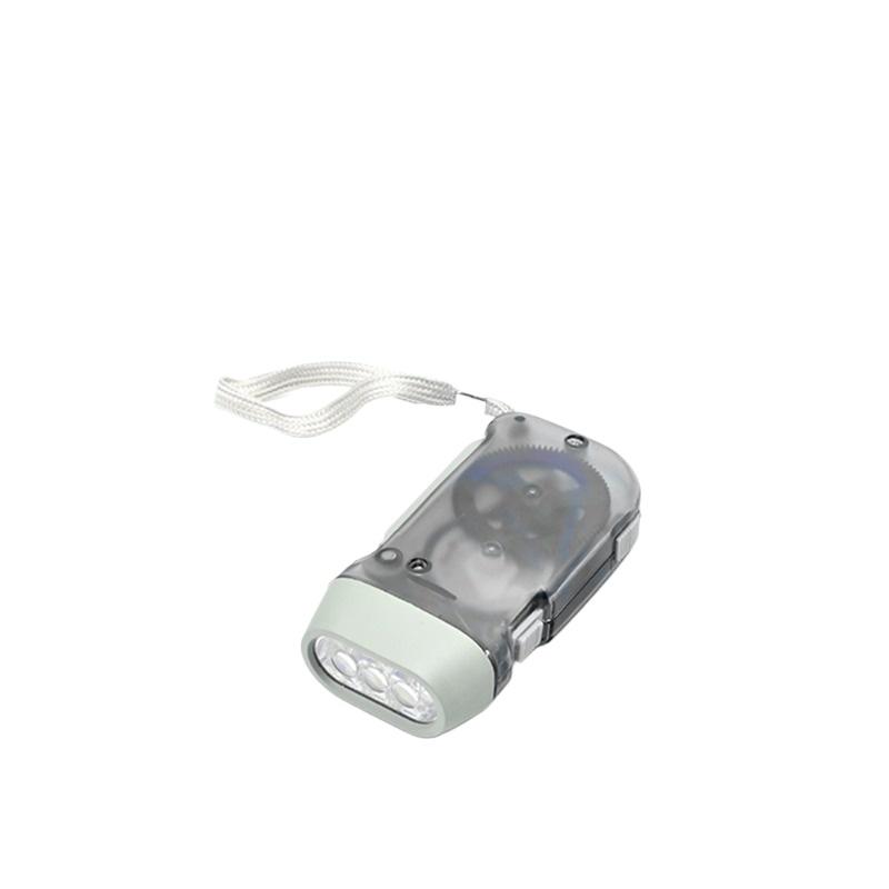 Hand Press Self‑generating Emergency Flashlight 3 LED Super Bright Mini Portable Manual Dynamo Torch for Outdoor
