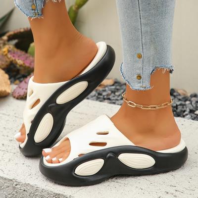 Dames zomer slippers met dikke zool, gestroomlijnd, strandschoenen, comfortabele strandschoenen