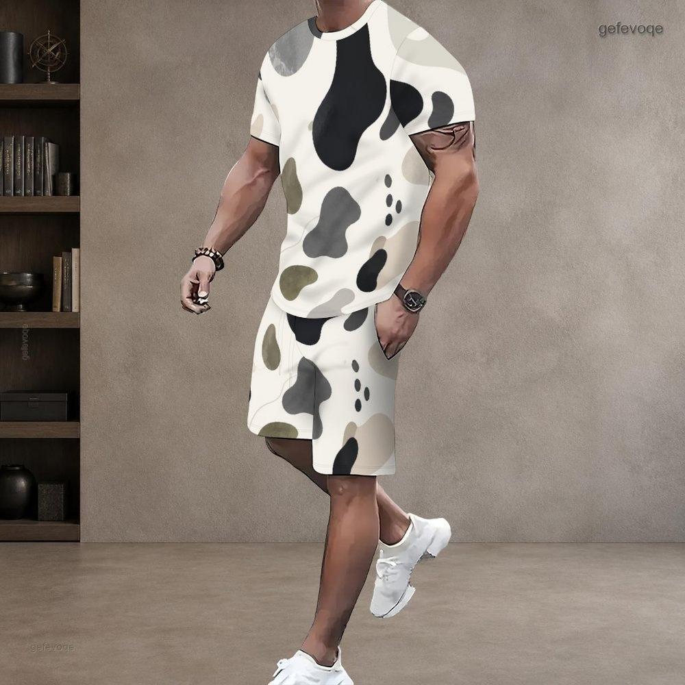 2026 Summer New Men's Short-Sleeved Shorts Set - Street Casual Fashion