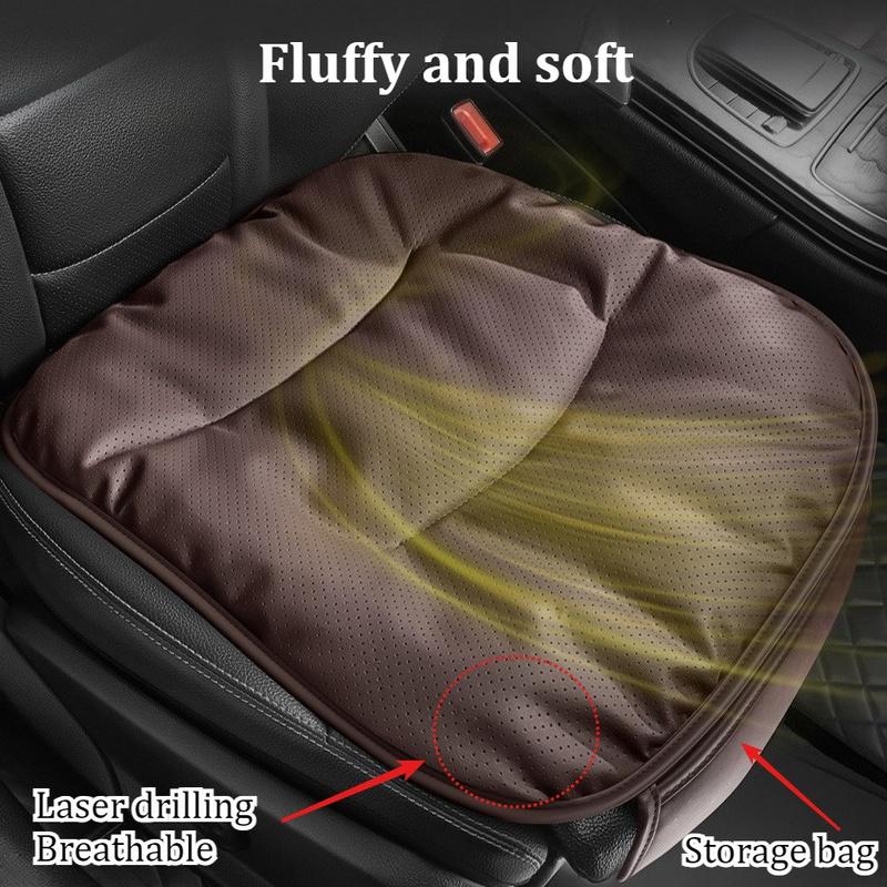 Premium Car seat cushion Luxury PU Leather Perforated Design Cloud Soft Sofa Comfort Sweat Absorbent Breathable Easy to install