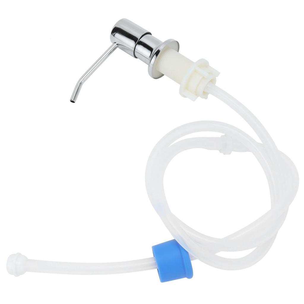 Sink Soap Pump Kit 304 Stainless Steel Soap Dispenser Head Silicone Tube for Kitchen Bathroom