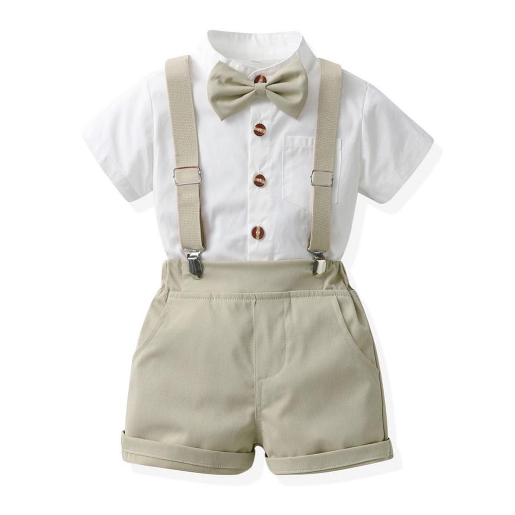 Children Boys Summer Short-Sleeved Shirts  And Shorts  Casual Two Piece