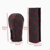 2Pcs/Set Faux Leather Hand Brake Shift Knob Cover Gear Case Car Interior Decor Shift Knob Shell Car Accessory