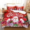 Christmas New Pattern Digital Printing Three-Piece Set 3D Three-Dimensional Polished Chemical Fiber Quilt Cover Pillowcase To Picture