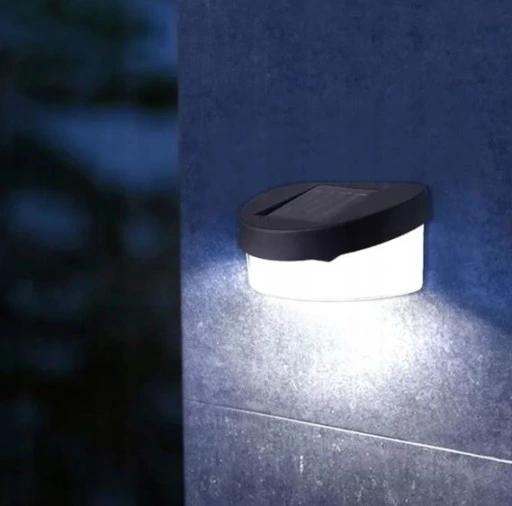 Lampa Solarna Kinkiet Ogrodowy Lampka Na Płot 2 Led