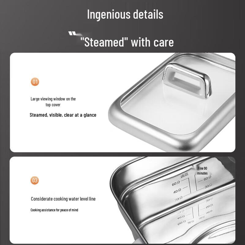 SUPOR 0-Coating Stainless Steel Multi-Function Electric Steamer
