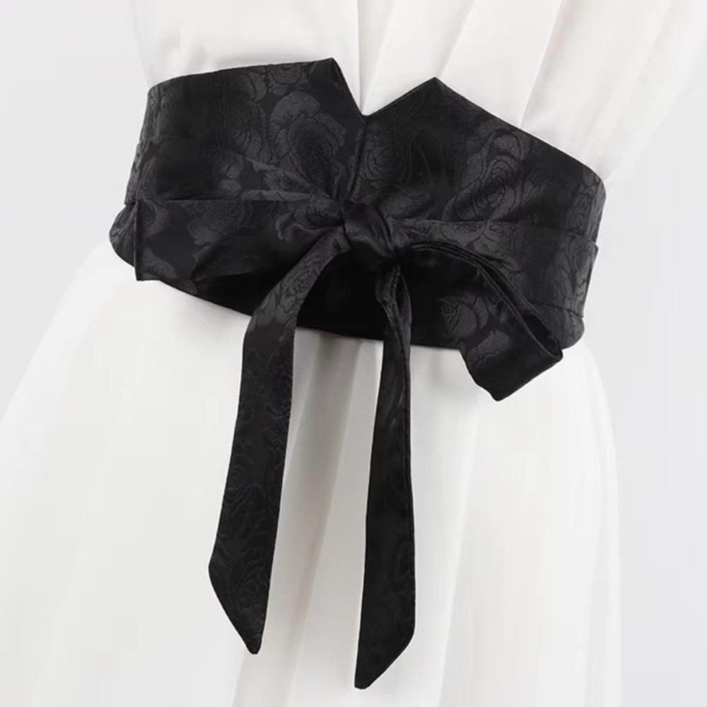 Printed Tie Belt Chinese Clothing Women Waistband Decorative Straps  For Wrap Dress Halter Dress