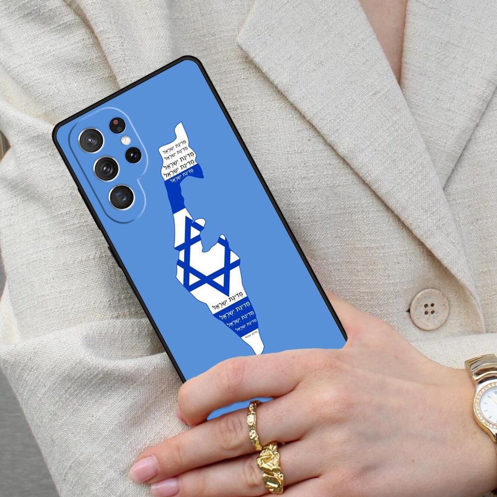 I=srael Flag in Finger SOFT Cell Phone Case for Samsung Galaxy S26 Ultra S25 S24 S23 S22 S21 S20 Note10 Cover