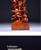 Karin Wood Carved "Five Blessings" Gourd Ornament - Chinese Root Carving Decoration, Ideal for Opening Ceremonies or Housewarming Gifts
