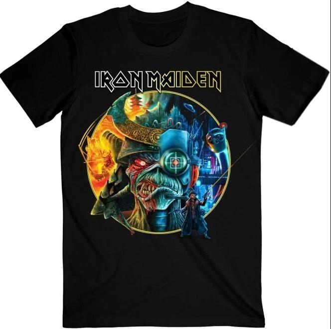 Iron Maiden  The Future Past Tour 23 Circle Art  (Black) T-Shirt S