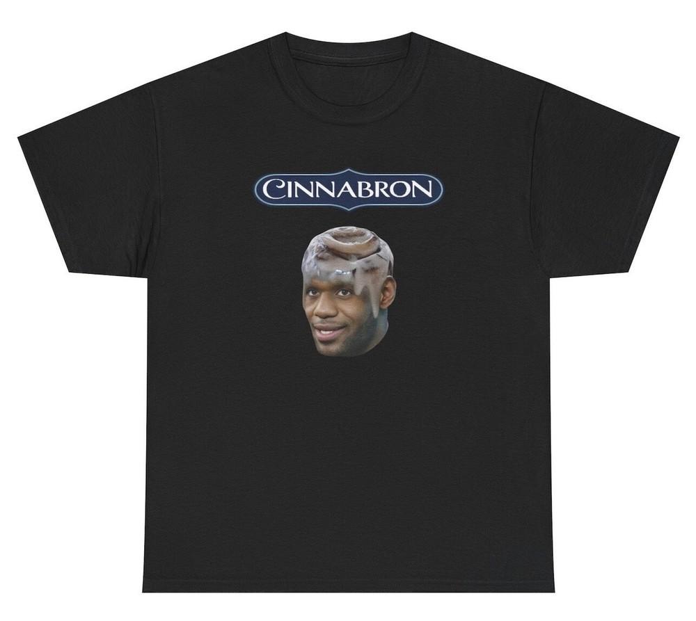Футболка Cinnabron Смешная Пародия на Леброна Джеймса с Коричной Булочкой Мем Логотип Юмор Футболка Унисекс S