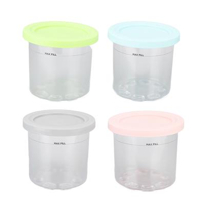 4 Stück Plastik Eisbehälter Ersatz für Ninja NC299AMZ NC300s Serie Creami Eismaschinen