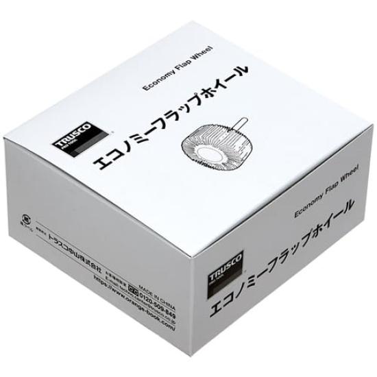 TRUSCO Economy Flap Shaft Diameter Outer Diameter 50mm x Width 25mm x Shaft Length of Wheel, 6mm, 35mm, #80 (Pack 5) EF5025-80