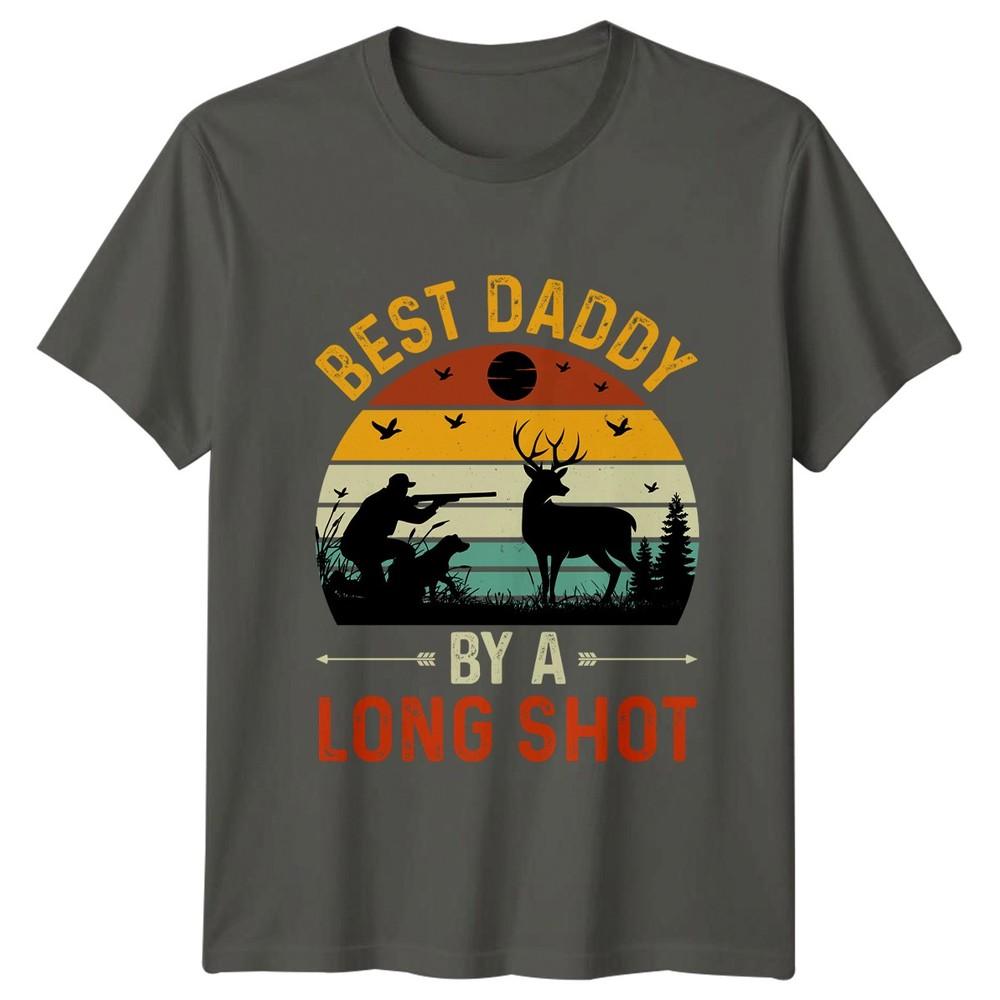 Best Daddy By A Long Unisexs TShirt Deer Hunting Hunting Fathers Day Gift For Him