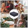 12pcs Kraft Cotton Filled Cardboard Paper Jewelry Set Boxes for Ring Necklace Earring with Sponge inside Rectangle Black 9x7x3cm
