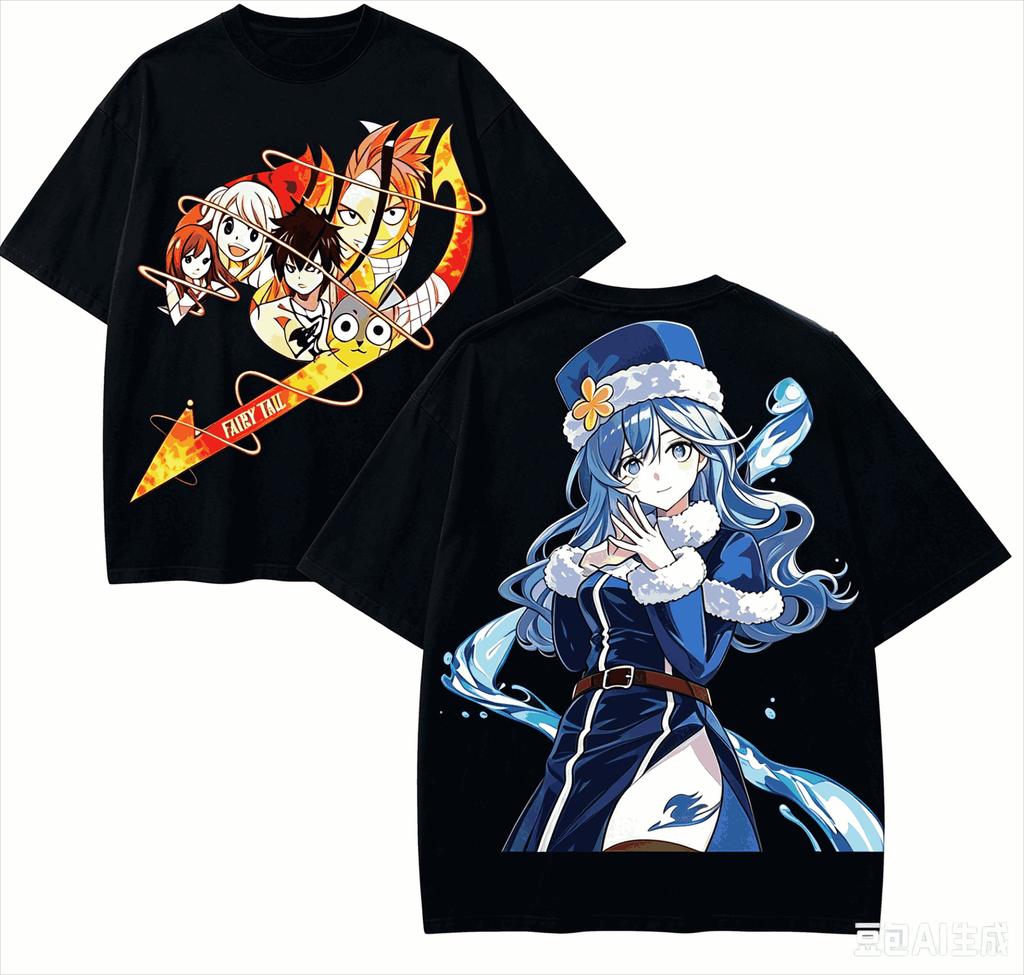 Fairy Tail Anime Lover T-shirt Harajuku Cotton New Model High Street Oversized Unisex Short Cou